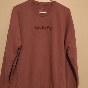 Lana Del Rey mauve crewneck sweatshirt, size XL.